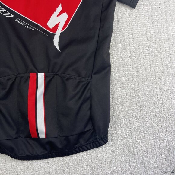 Vintage Specialized Cycling shirt Jersey Black & Red Retro bike Men Size Large - Picture 16 of 16